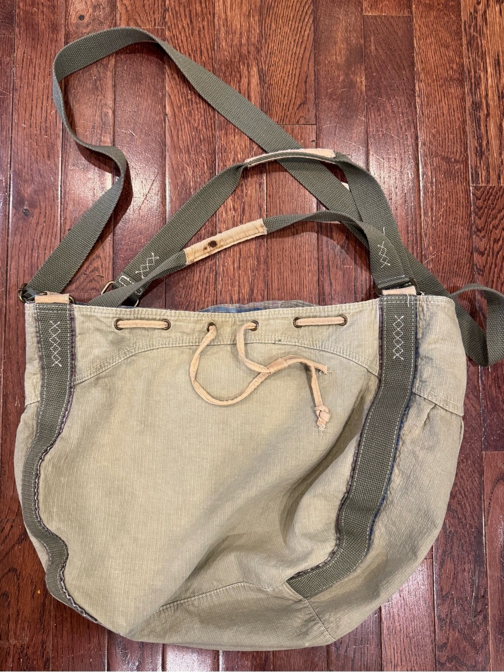 Ocean Pacific Vintage 90s Military Hobo Crossbody Duffel Ditty Surf Beach Bag